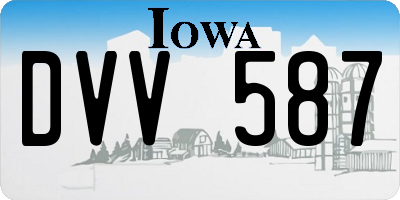 IA license plate DVV587