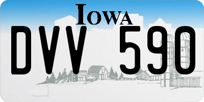 IA license plate DVV590