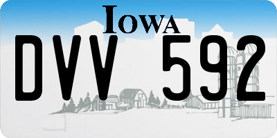 IA license plate DVV592