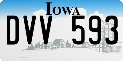 IA license plate DVV593