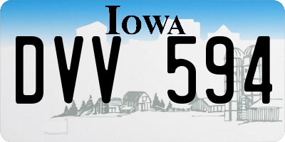 IA license plate DVV594