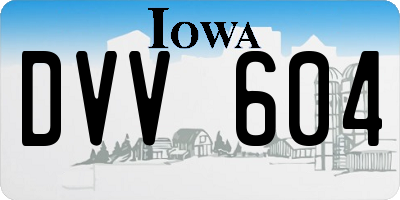 IA license plate DVV604