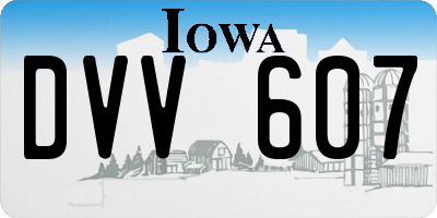 IA license plate DVV607