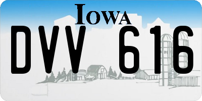 IA license plate DVV616