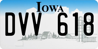 IA license plate DVV618