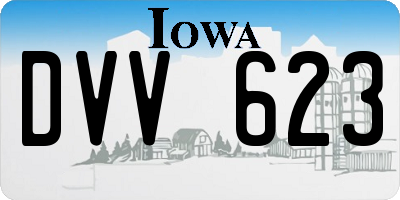 IA license plate DVV623
