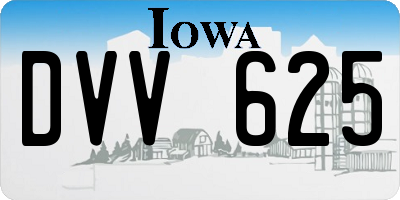 IA license plate DVV625