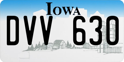 IA license plate DVV630