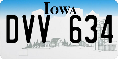 IA license plate DVV634