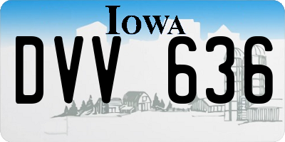 IA license plate DVV636