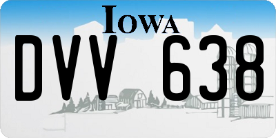 IA license plate DVV638