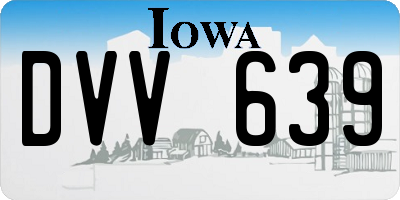 IA license plate DVV639