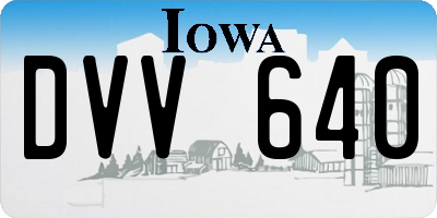 IA license plate DVV640