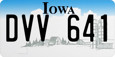 IA license plate DVV641