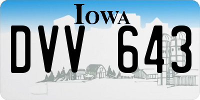 IA license plate DVV643