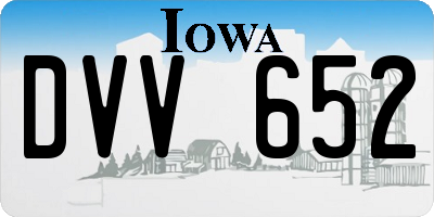 IA license plate DVV652