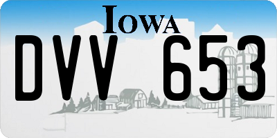 IA license plate DVV653