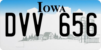 IA license plate DVV656