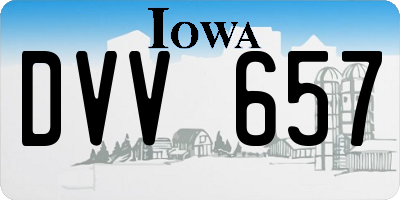 IA license plate DVV657