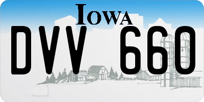 IA license plate DVV660