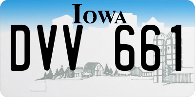 IA license plate DVV661