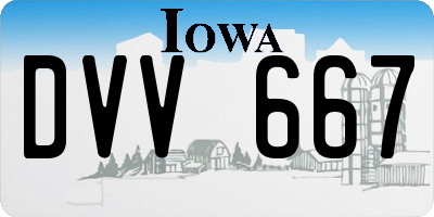 IA license plate DVV667