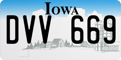 IA license plate DVV669