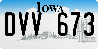 IA license plate DVV673