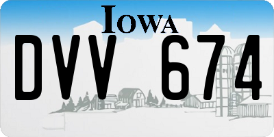 IA license plate DVV674