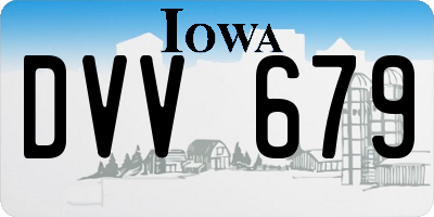 IA license plate DVV679