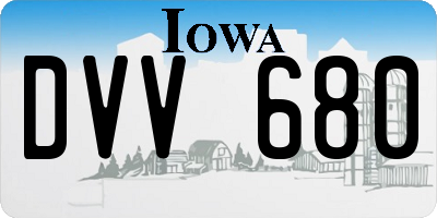 IA license plate DVV680