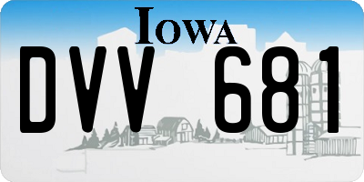 IA license plate DVV681