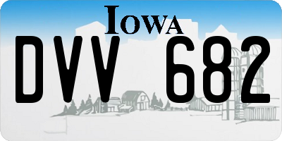 IA license plate DVV682