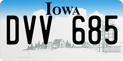 IA license plate DVV685