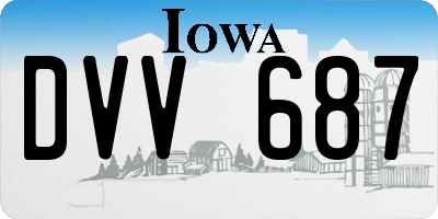 IA license plate DVV687