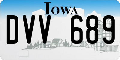 IA license plate DVV689