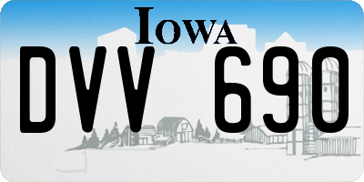 IA license plate DVV690