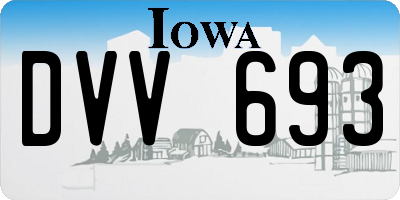 IA license plate DVV693