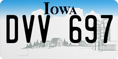 IA license plate DVV697