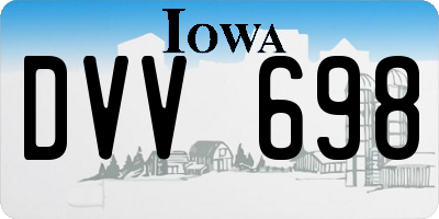IA license plate DVV698