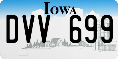 IA license plate DVV699