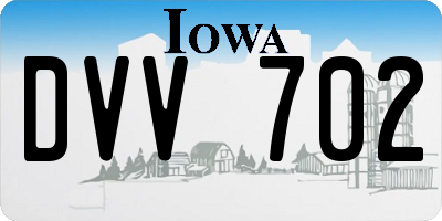 IA license plate DVV702
