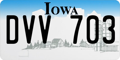 IA license plate DVV703