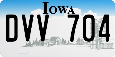 IA license plate DVV704