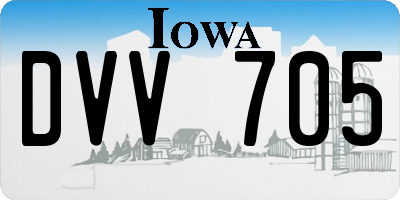IA license plate DVV705