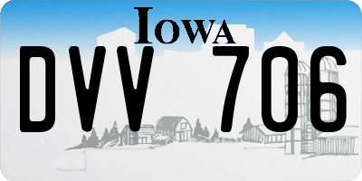 IA license plate DVV706