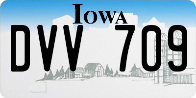 IA license plate DVV709