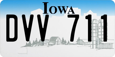 IA license plate DVV711