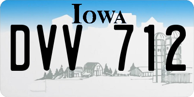 IA license plate DVV712