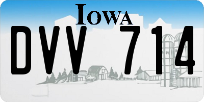 IA license plate DVV714